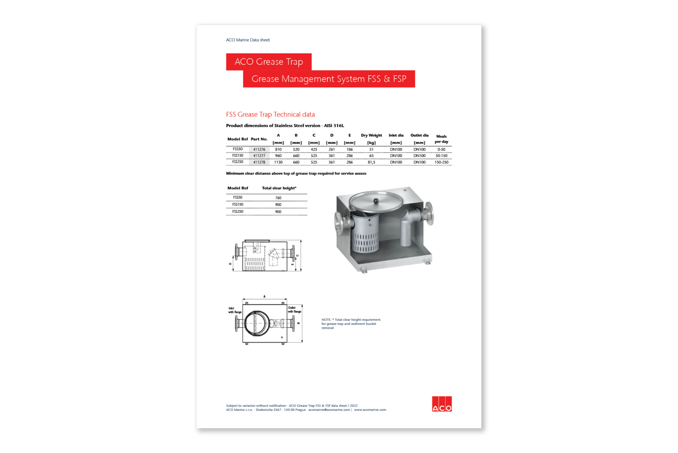 ACO Marine Grease Trap